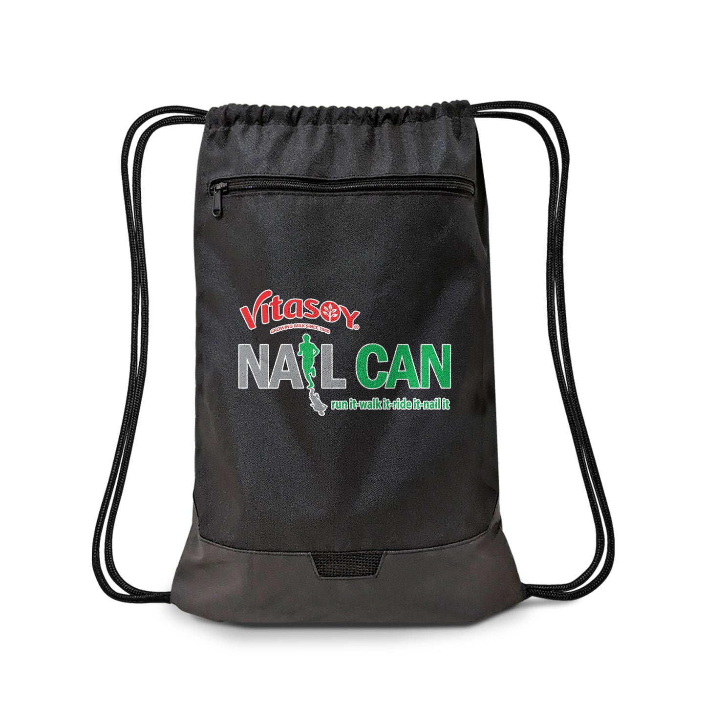 Nail Can Hill Run Premium Drawstring Bag