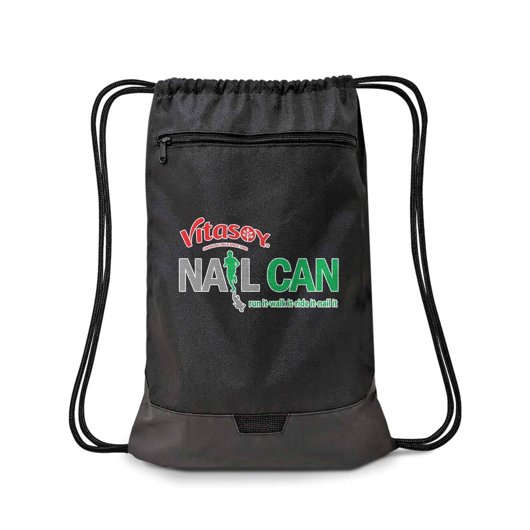 Nail Can Hill Run Premium Drawstring Bag